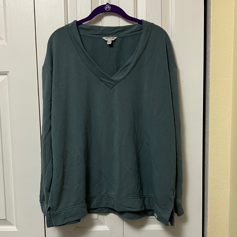 Orvis Women's V-Neck Sweater - Teal